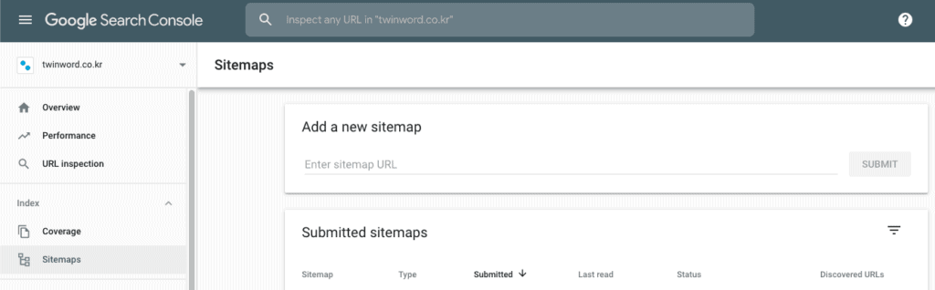 Google Search Console Twinword Korea