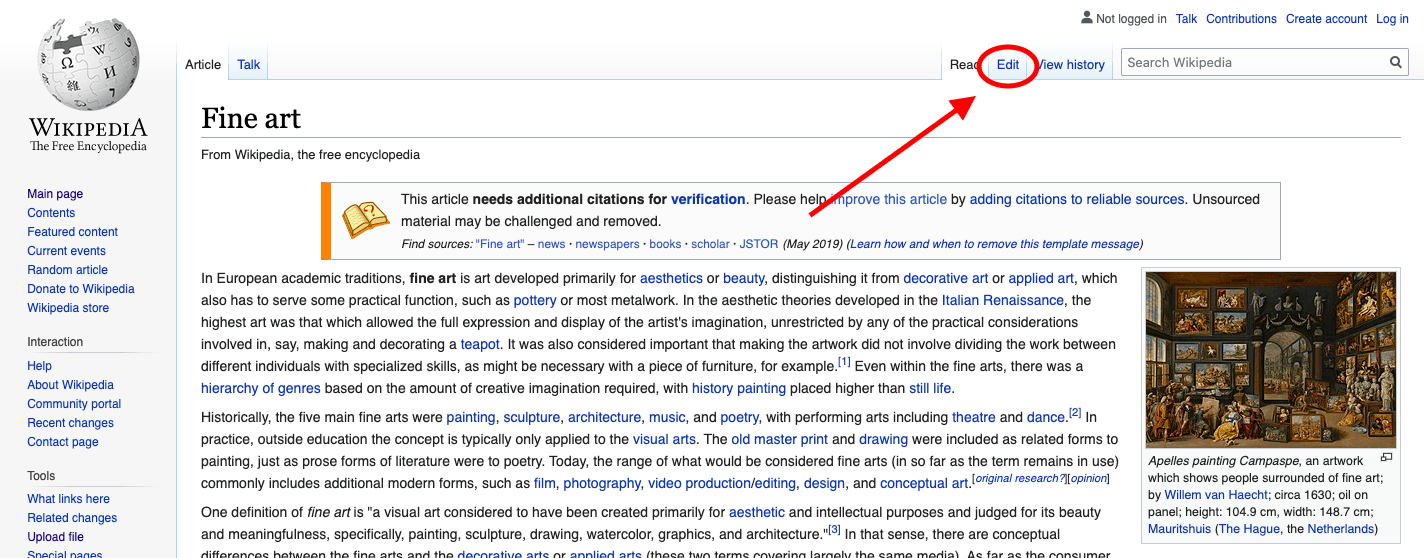 위키피디아 페이지 개선으로 기여하기