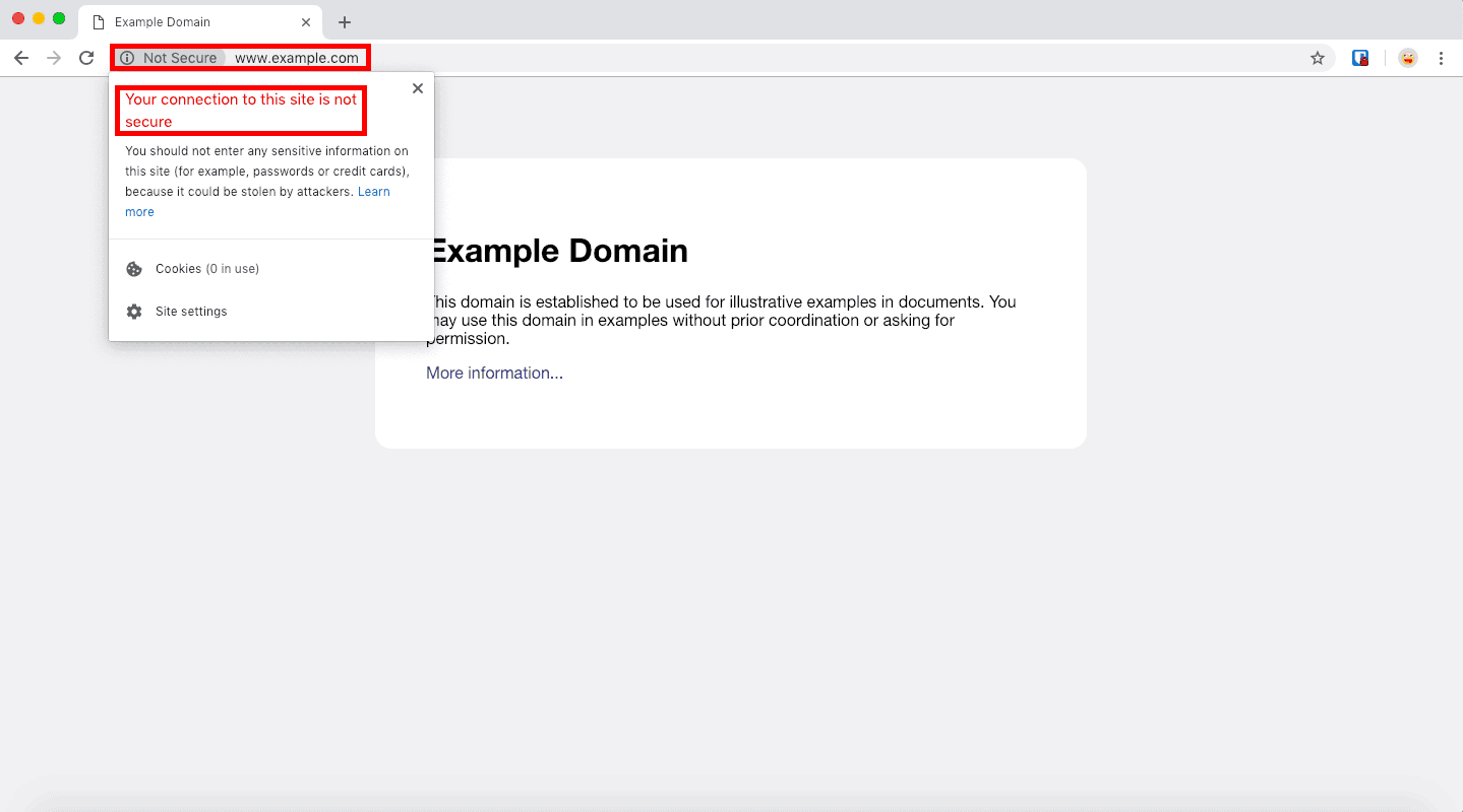 example domain not secure