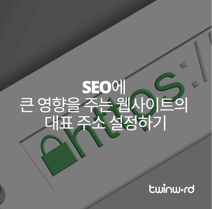 SEO에 큰 영향을 주는 웹사이트의 대표 주소 설정하기