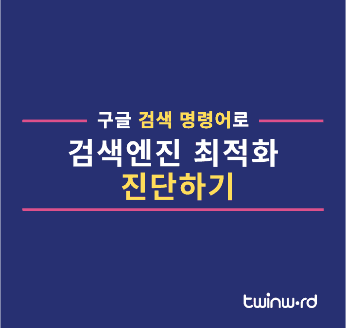 구글 검색 명령어로 검색엔진 최적화 진단하기