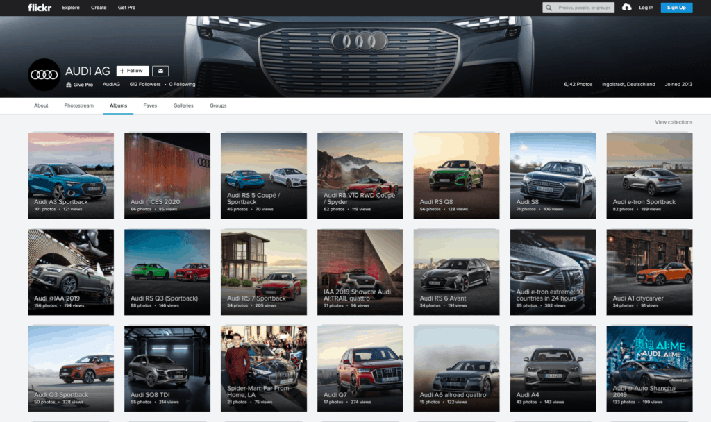 아우디 Flickr 계정