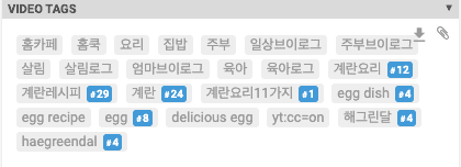 VidIQ 툴을 이용하여 유튜브 태그 확인하기