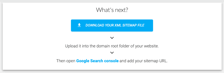 sitemap generator completed